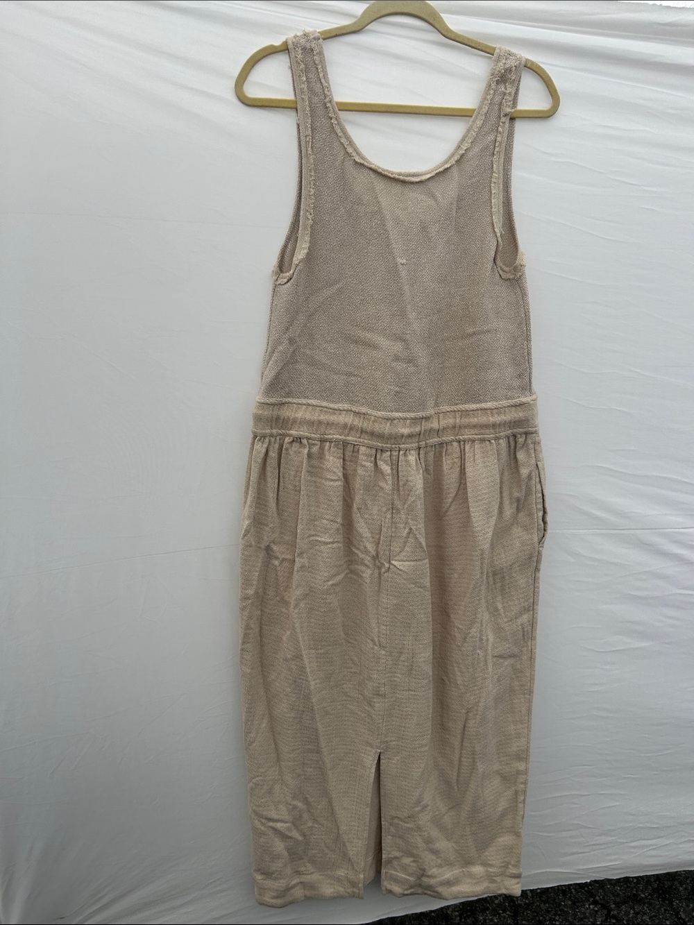 Free People Lightweight Sleeveless Midi Dress in Beige - Picture 4 of 4